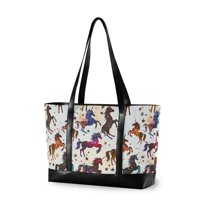 FORMRS Laptop Tote Bag for Women with 15.6" Computer Compartments Handbag, Rainbow Stars Pattern