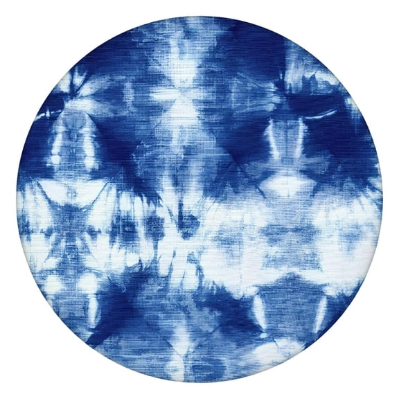 Colorful Tie Dye Pattern Round Fitted Tablecloth with Elastic Edge,Dining Table Cover Waterproof,Outdoor Round Tablecloth for Camping,Dining,Indoor and Outdoor