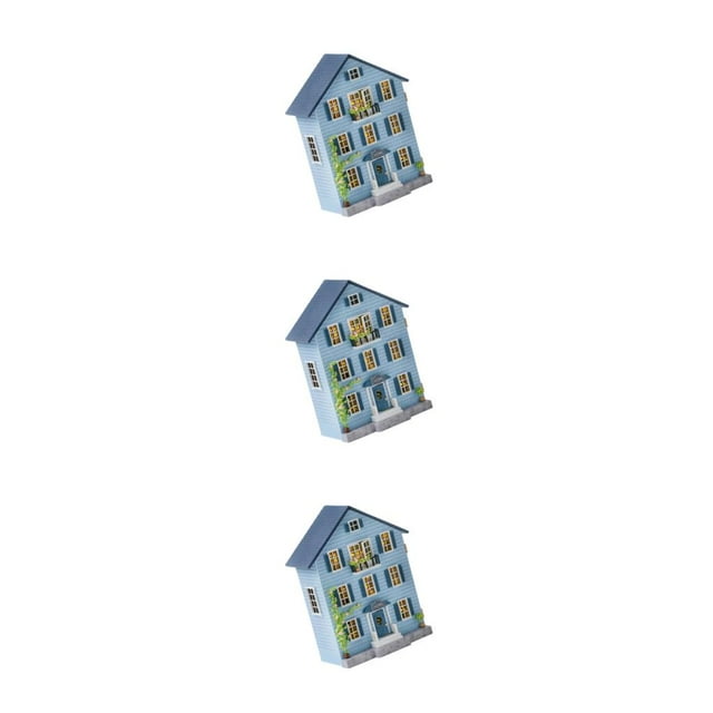 Transemion Exquisite Handmade DIY Miniature Kit 3D Building for Birthdays Style A 3Set