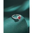 thumbnail image 2 of Anillo de circonita en forma de corazón de corindón rojo Anillo de diamantes rojos de amor personalizado de moda de nicho de lujo ligero de plata esterlina para mujer Anillo de diamantes, 2 of 6