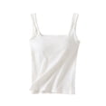 thumbnail image 4 of HAYIMI Women Stretch Camisole Tank Tops Soft Ribbed Knit Sleeveless Shirt Casual And Layering Square Neck Summer Solid Color Classic Vests, 4 of 5