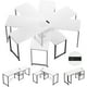 thumbnail image 1 of 47'' Desk with Storage Shelves, Gaming Desk with Moveable Monitor Stand and Storage Bag for Home Office Workstation, Grey My Lux Decor Round, 1 of 7