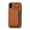 Brown, variant on for iPhone X/XS PU Leather Case, Card Slots and Zipper Pocket Kickstand, Classic Protective Shockproof Lightweight Ultra Slim lip Case Finger Ring Wrist Strap for iPhone X/XS, Pink