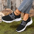 thumbnail image 3 of Rokment Women's Orthopedic Slip on Walking Shoes 2026 Spring Fall Comfortable Casual Mesh Memory Foam Wedge Low Heels Athletic Running Tennis Jogging Nursing Fashion Sneakers Black Size 11, 3 of 6