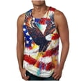 thumbnail image 2 of BRGZLK 4th of July Tank Tops for Men Fashion 250 Anniversary Patriotic Sleeveless Shirts Soft Comfortable Stars and Stripes 4th of July Independence Day Tops Summer Casual Clothes Green S, 2 of 5