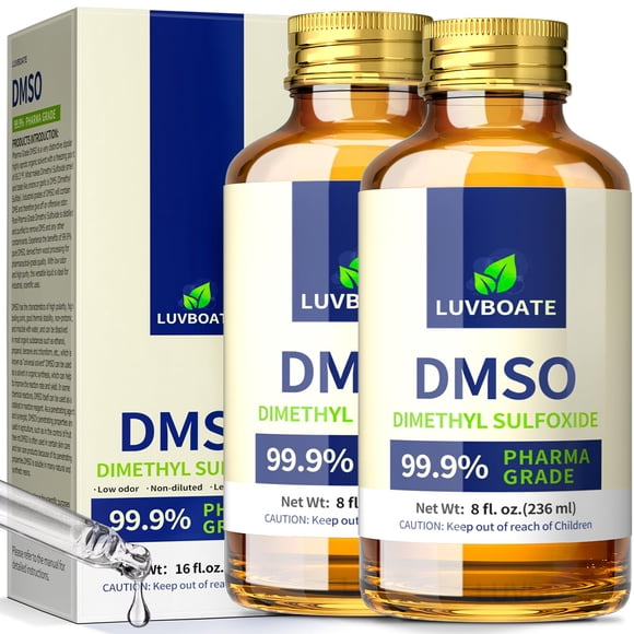Botella de vidrio de 480 ml de dimetilsulfóxido líquido al 99,9% de grado farmacéutico