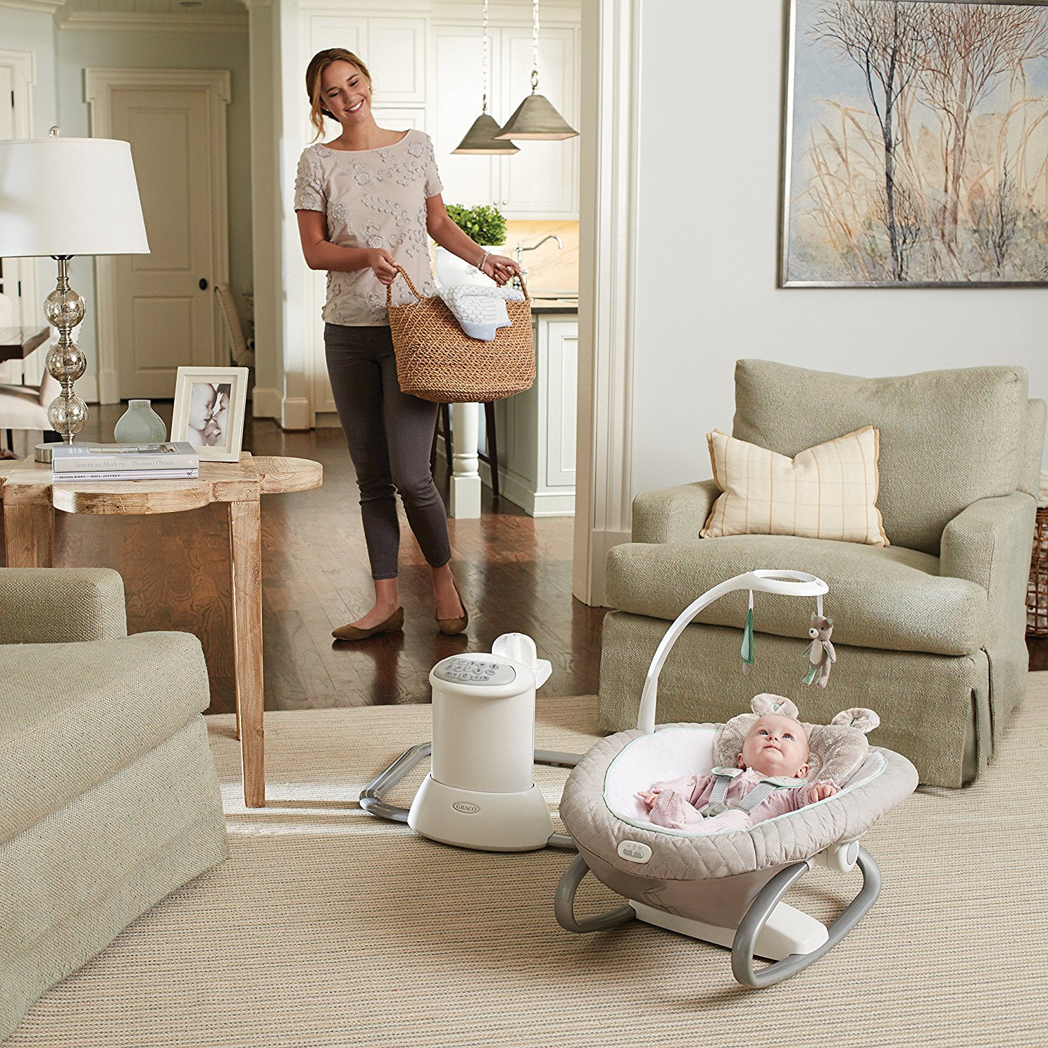 Swing Baby Rocker, Soother Tristan EveryWay with Removable Graco