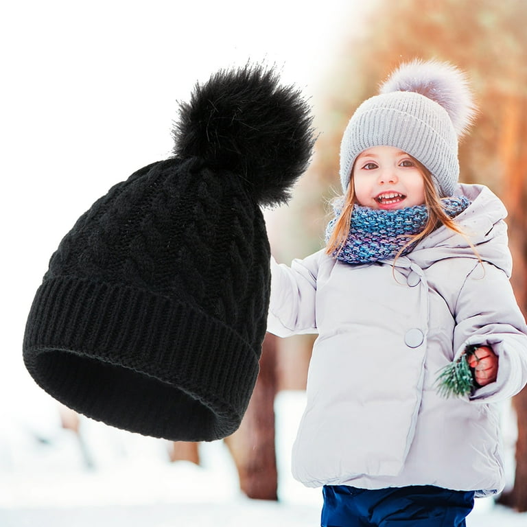 Mens winter hat with pom sale