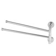 thumbnail image 2 of Bath Towel Rack Shelf, Swing Out Folding Arm & Shower Hook, 17in Wall Mounted Adjustable Swivel Hanging Rail, Bathroom Hanger Set, 2 of 4