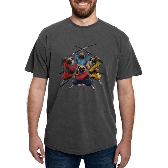CafePress - Pugs Ninja T Shirt Men's Comfort Colors® T Shirt - Mens Comfort Colors Shirt