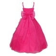 thumbnail image 2 of iiniim Kids Girls Spaghetti Straps Rhinestone Bodice Bowknot Back Ruffle Hem Dress Wedding Flower Girl Dress, 2 of 7