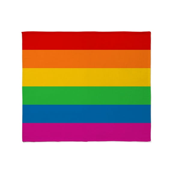 CafePress - Gay Pride Rainbow Flag Throw Blanket - Soft Fleece Throw Blanket, 50"x60" for All Ages