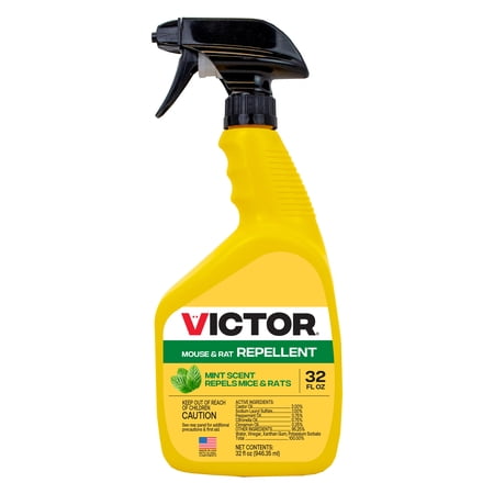 Victor Mouse and Rat Repellent Spray - Natural, Non-Toxic Rodent Repeller Spray - 67 Linear Feet Coverage - 32 fl oz