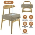 thumbnail image 2 of Imountek Stretch Dining Chair Slipcovers for Armless Chairs, 4Pack Waterproof Washable Jacquard Seat Covers, Taupe, 2 of 13