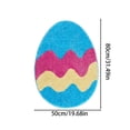 thumbnail image 3 of Tauxra Easter Egg Shaped Floor Mat Non Slip Polyester Entryway Rug for Bedroom Hallway Porch 24x16 Inch, 3 of 9
