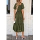 thumbnail image 2 of Vestido midi PRETTYGARDEN para mujer 2025, estampado floral, línea A, 2 of 7