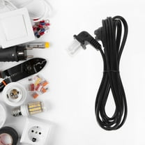 BESTYASH Durable 2-Prong Power Cord Black PVC for Speaker Space-Saving Design