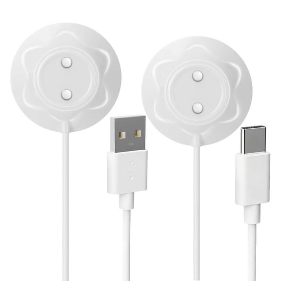 LujingZ 2 - Pack 2.65ft (80cm) 12mm Magnetic Replacement Charger Cable with 2 Dots - USB - A & USB - C Ports for Compatible Rose Toys Only