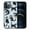 Black White Tuxedo Cat Playful Postures, variant on WIRESTER Shockproof Soft Rubber Cover Case for Apple iPhone 12 Pro Max 6.7" 2020, English Bulldog Funny Playful Postures On Aero Blue Background