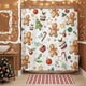 thumbnail image 4 of Cortina de Baño ZCHOMI 183x183 cm de Navidad con Hombre de Jengibre, 4 of 6