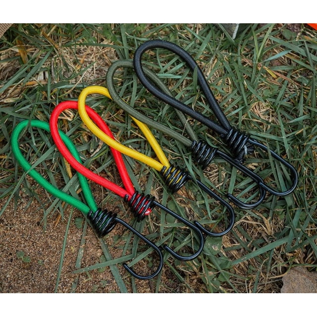 20 tensores elásticos con ganchos para carpas, ganchos tensores para carpas de camping, correas tensoras de goma para lonas de camping, toldos, carpas, 15 cm