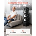thumbnail image 2 of VEVOR Floorstanding Speaker, 2-Way, Floor-Standing Tower Speaker with 1-Inch Tweeter, 6.5-Inch Woofer, 200W Peak Power, 70Hz–20kHz Frequency Response, Durable MDF Enclosure, for Home Audio, Single, 2 of 9