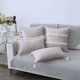 thumbnail image 3 of Farmhouse Cotton Linen Throw Pillow Covers with Tassels Decorative Square Throws Cushion Cover for Sofa Bedroom Car (Beige 01, 18"x18"), 3 of 4