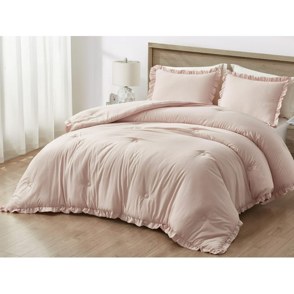 Set de edredón Chezmoi Collection Nora de 2 piezas, Twin Blush