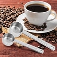 thumbnail image 5 of Juego de cucharadas de café - 1 cucharada (15 ml) y 2 cucharadas (30 ml) de cucharada medidora - Cuchara medidora de café de acero inoxidable y pala - Paquete de 2, 5 of 5