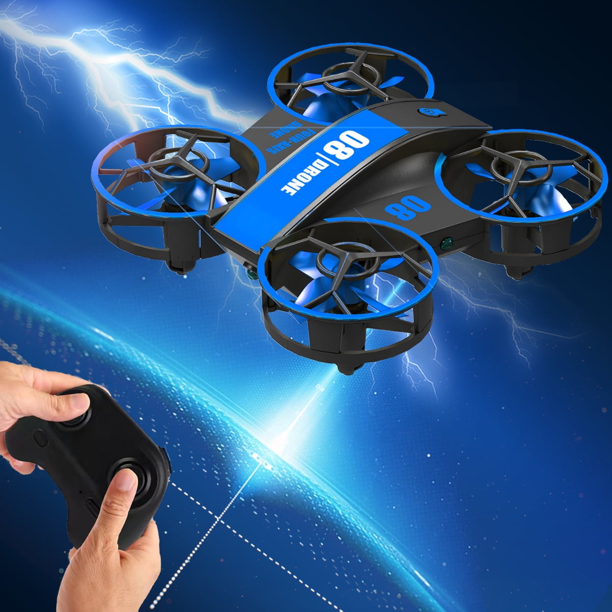 Reaktor Hende selv lyserød Mini Drone for Kids Beginners,Hand Operated/Remote Control Helicopter  Quadcopter with 3 Batteries, Altitude Hold, Headless Mode, 3D Flip and Auto  Hover,Toys for Boys Girls Gift,Blue - Walmart.com