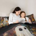 thumbnail image 4 of Homewish Wildflower Ghost Twin Bedding for Kids, Autumn Floral Forest Spooky Bedding Comforter Set, Black Reversible, 7-Piece, 4 of 7