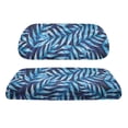 thumbnail image 6 of Garronmavis Blue Palm Leaf Golf Cart Rear Seat Cover Accessories Suitable for All Seasons Golf Cart Seat Cover Replacement Smooth Surface Accessiores for Interior, 6 of 6