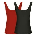 thumbnail image 4 of 2PC Fashionable Women's Summer Solid Color Casual Sleeveless U-neck Top, 4 of 4