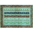 thumbnail image 1 of Ahgly Company Indoor Rectangle Abstract Light Blue Modern Area Rugs, 4' x 6', 1 of 4