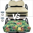 thumbnail image 6 of Yuyamidu Palm Leaves Golf Cart Seat Covers for 2 Passenger Seats Golf Cart Seat Towel Blanket with Pockets Hibiscus Club Car Accessories Keep Seats Comfortable, 6 of 8