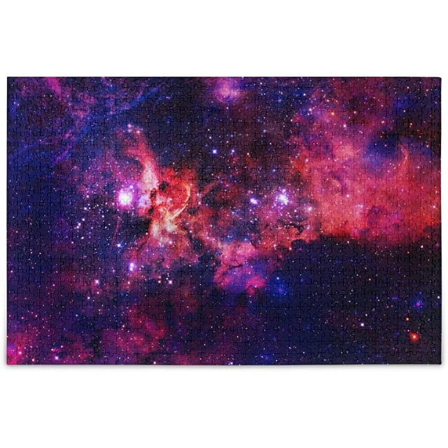 Casse-tête pour Adultes Casse-Tête de 500 Pcs Jouets Cadeaux Rouge Bleu Galaxie Espace
