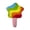 A, variant on huayou Funny Squeaky Lollipop Pets Companion, Colorful Gradient Design with Cute Handle for Daily Activity, Indoor Play, Chewing, Swatting, Pet Entertainment