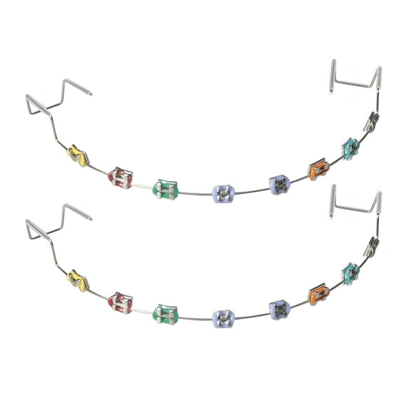 XIRQI Fake Braces, Kids Fake Braces Lip Protector Colorful Braces Wire, Teeth Braces Wire Stylish Teeth Cosplay Braces for Dentists Kids