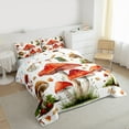 thumbnail image 3 of jejeloiu Cartoon Mushroom Queen Comforter Set,Tropical Botanical Plant Bedding Sets,Red White Bedding Comforter Set For Girls Teens,Ultra Soft Home Decor Reversible,3pcs, 3 of 8