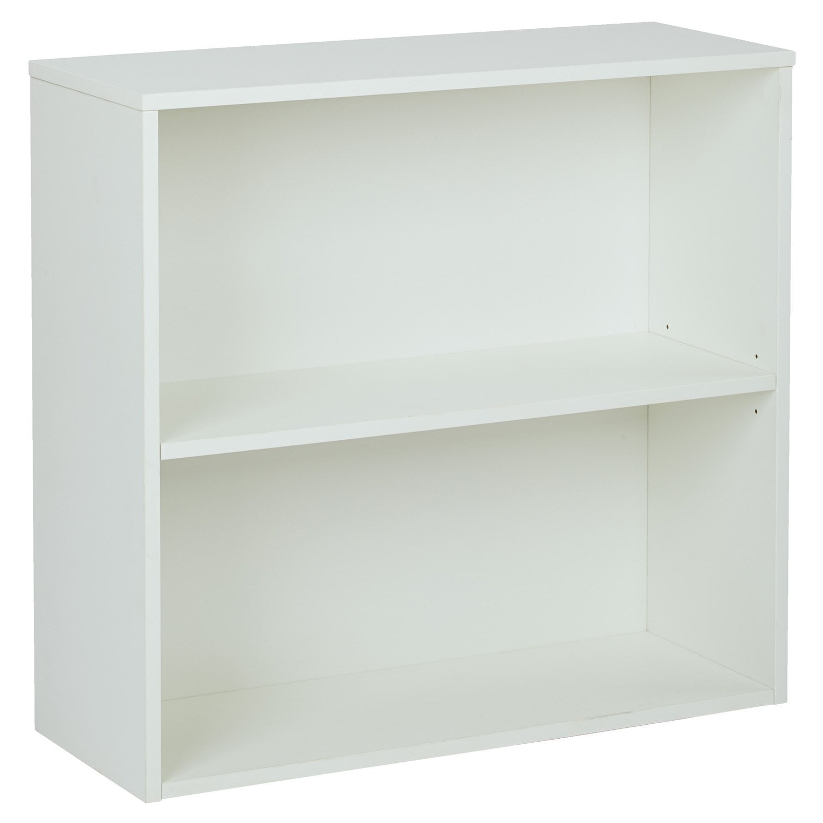 OSP Home Furnishings Prado 30" 2 Shelf Bookcase, 3/4" Shelf White