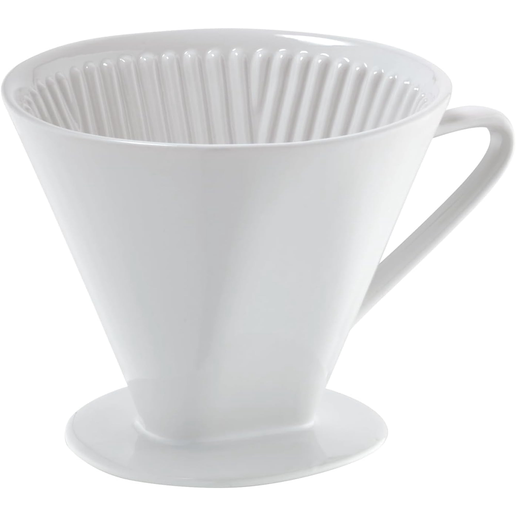 Cilio Porcelain Coffee Filter Holder Pour Over Size 6 White