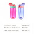 thumbnail image 3 of Dsseng Kids Children Straw Water Bottle Plastic Drinking Cup Leak Proof Portable Sports Student School Suction Cup 16.2oz 480ml BPA Free, 3 of 5