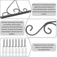thumbnail image 1 of unique 4 Pcs Wrought Iron Hanging Plant Hook Wall Mounted Plant Holder With Screws Wall Hanging 26 * 21 * 1.5cm Retro-black, 1 of 1