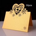 thumbnail image 1 of Compre captura de pantalla al realizar el pedido comente 50 piezas por paquete Tarjeta de mesa de comedor en forma de corazón tarjeta de mesa hueca de amor tarjeta de boda ANGGREK Otros, 1 of 6