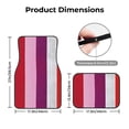 thumbnail image 2 of Crystal Fleece Car Floor Mats Set Of Four - Bottom Injection Molded For Easy Installation To Prevent Interior Contamination Suitable For Most Cars Purplish Red Stripe_82927_4, 2 of 7