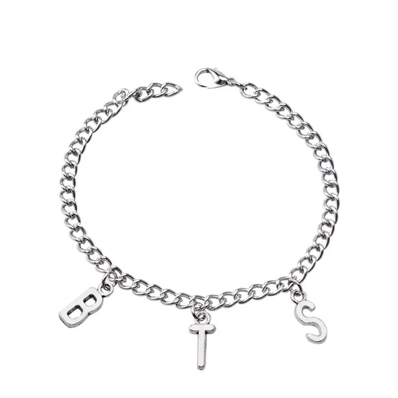 (Bulletproof Youth League) letter bracelet fashion accessory, Punk Style Silver Letter Hellboy Pendant Necklace Women Trendy Party