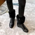 thumbnail image 6 of Xiaoxatg Ladies Fashion Leather Pointed Side Zipper Short Boots for Women High Warm Footwear 7.5 Black, 6 of 9