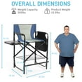 thumbnail image 6 of Ktaxon 26" Oversized Folding Director Chair, Heavy Duty Camping Chairs with Side Table & Cup Holder, Makeup Artist Seating with Storage Bag, Supports 400 lbs, Navy Blue, 6 of 12