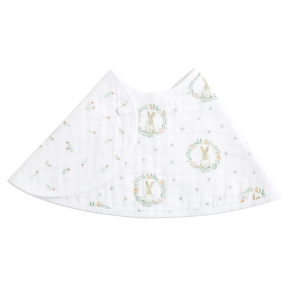 aden + anais Essentiels Bavoir Burpy 100 % Coton Mousseline Douce Absorbante 4 Couches Multi-Usage Bavoir et Chiffon 22.5 Pouces" X 11 Pouces Blushing Bunnies