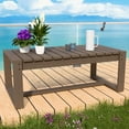 thumbnail image 5 of EAGLE PEAK Natural Real Wood Cedar Ourdoor Coffee Table with Slat Top for Garden Lawn Porch Balcony, Rectangular, 5 of 9
